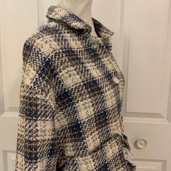Blank NYC Once in a Lifetime Tweed Cropped Shaket Jacket Medium - Picture 9 of 13